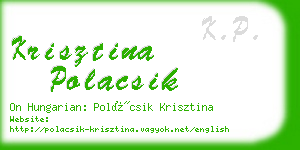 krisztina polacsik business card